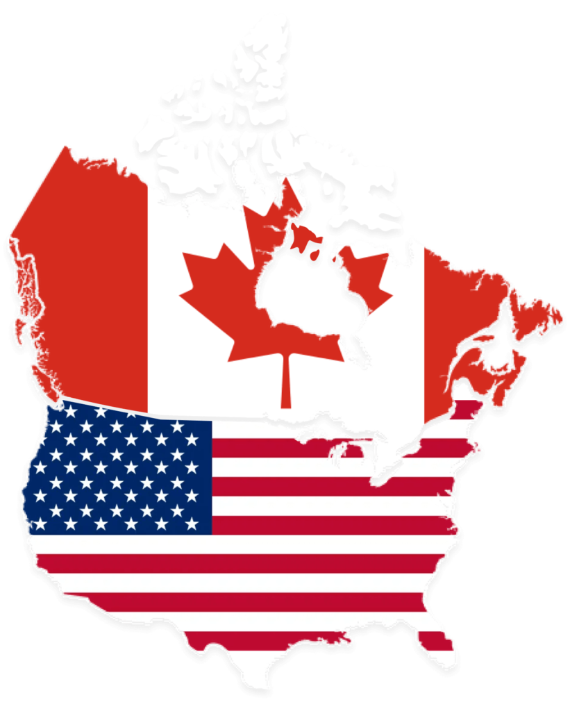 USA Canada map